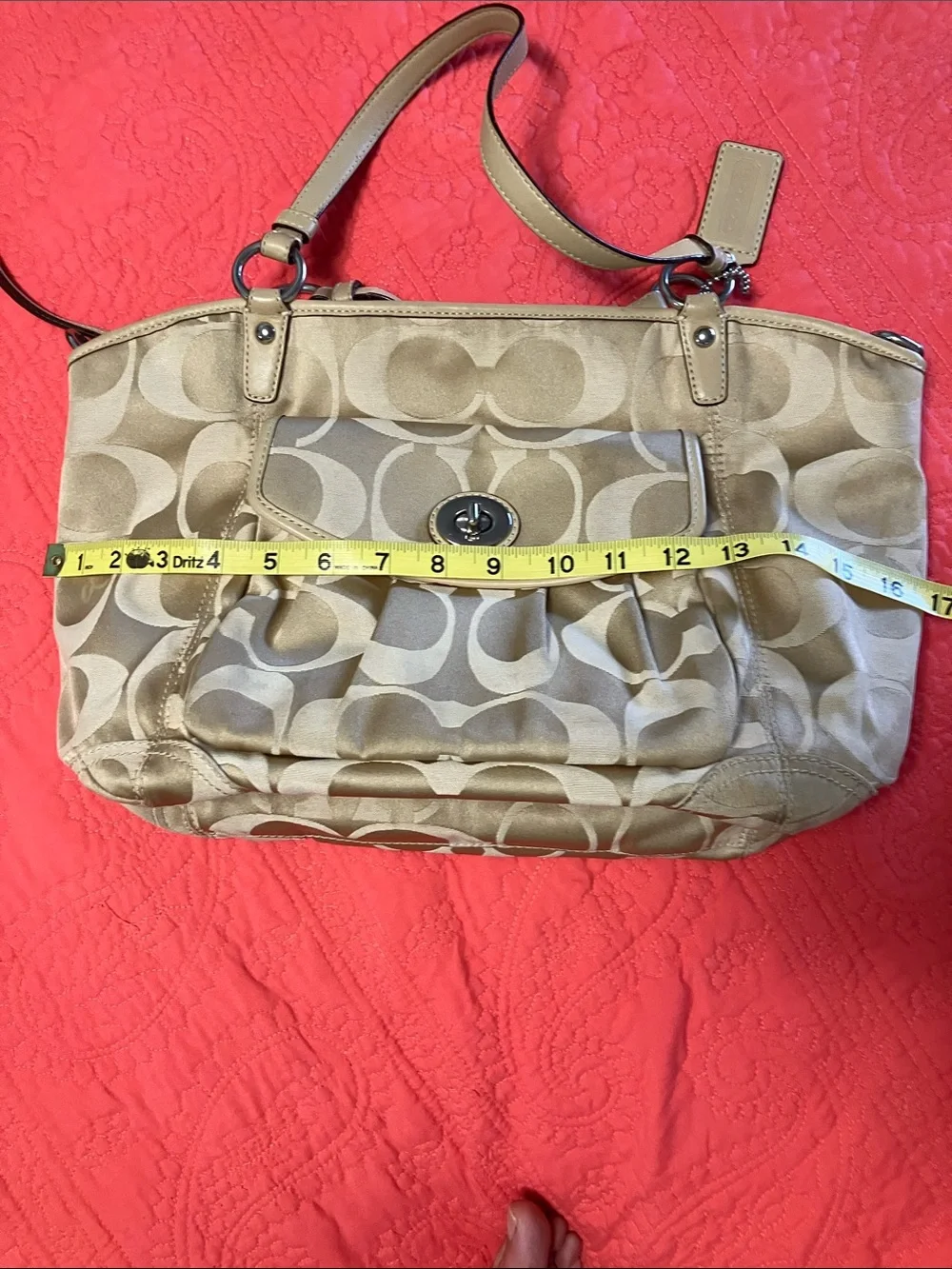 Coach Signature Leah Tote Handbag/Shoulder Bag - Picture 5 of 6